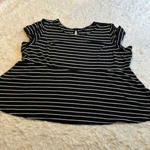 Torrid Stripe Peplum Top